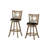 Immanuel Swivel Upholstered Counter Stool with Solid Wood Frame-555031019