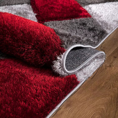 Geometric Shag Area Rug