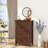 Round Bathroom Vanity Mirror with Tempered Glass, French Cleat and Aluminum Frame-2106355993-2106355997