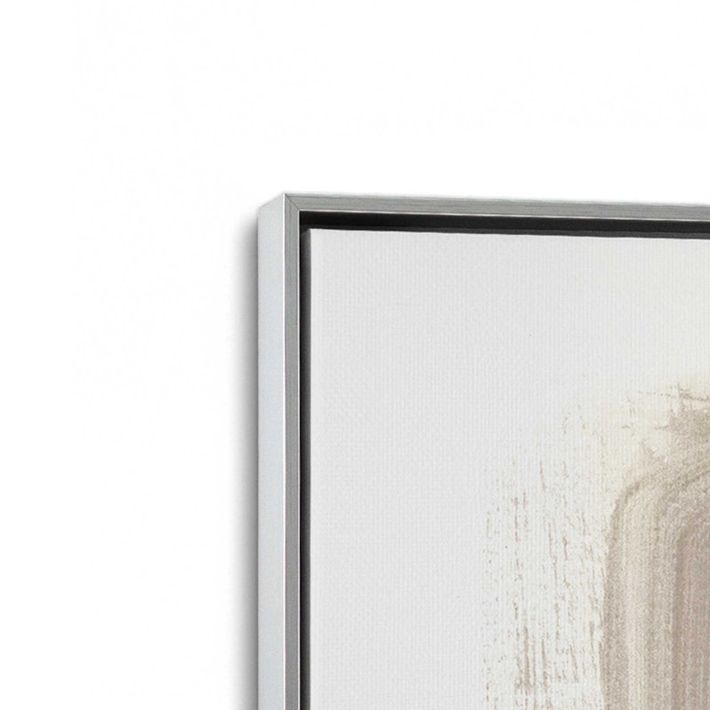 «Beige Ballet», 2 pièces, Cadre en chrome poli, H 12,75 po x l 8,75 po x P 1,75 po