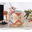 Pouf élégant avec pieds en bois de hêtre, 16,5 po x 17,0 po x 16,5 po | Revêtement 50% coton / 50% lin, éponge douce orthopédique 35 heures, épaisseur: 2,4 pouces | Parfait pour le salon, la chambre à coucher et les décors modernes