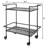 30.7x17.1x34.6" Percy Galvanized Metal Bar Cart in Gray & Black