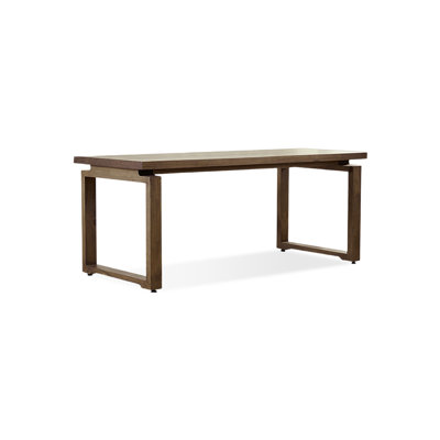 Brown Rectangular Solid Wood Dining Table