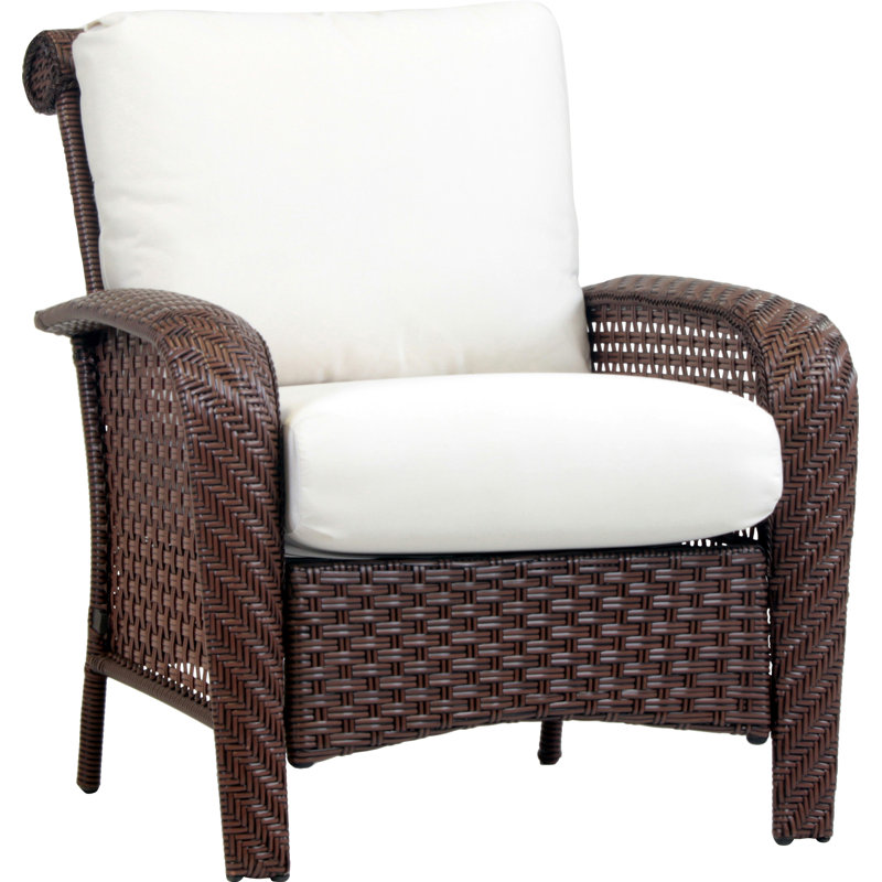 Chaise de patio avec coussins St Andrews Martinique, Tissage uni ardoise coulée Sunbrella®