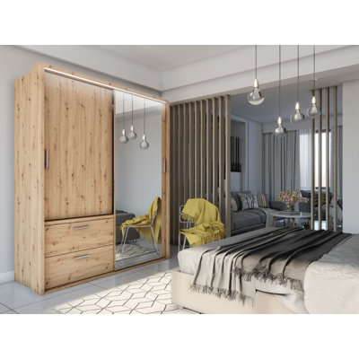 Gulbahar 2 Door Manufactured Wood Wardrobe