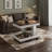 Adjustable End Table On Wheels, A Modern Multifunctional Sofa Side Table With A Lift-Top, A 360° Rotating Top, And Storage Space. Designed For Living Rooms And Small Spaces.-504847929