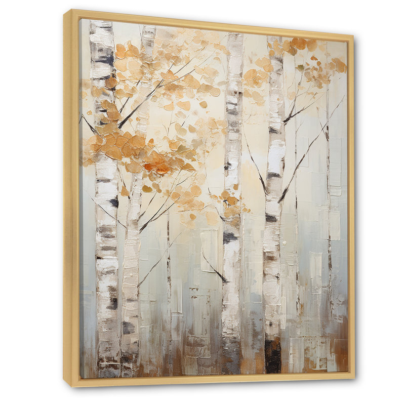 Minimalisme arbre bouleau - décoration murale arbre bouleau, Cadre flottant naturel, H 44 po x l 34 po x P 1,5 po