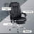 Vinsetto Executive Massage Office Chair, Heated Computer Desk Chair With Adjustable Height And Footrest, Black