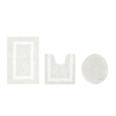 Atle Reversible Cotton Tufted Bath Rug Set
