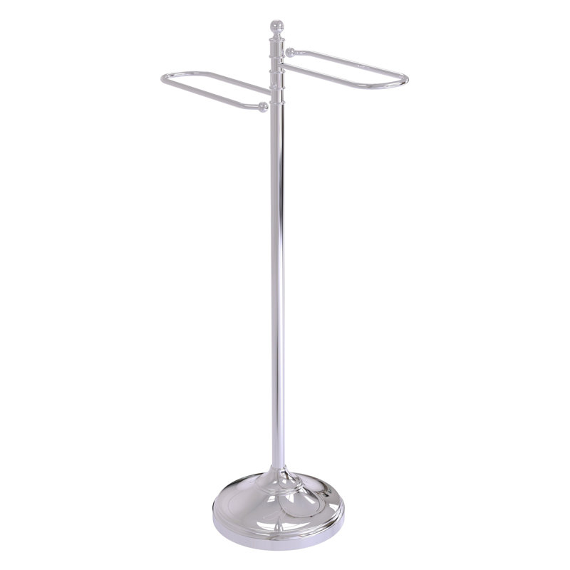 Porte-serviettes sur pied traditionnel, Chrome poli