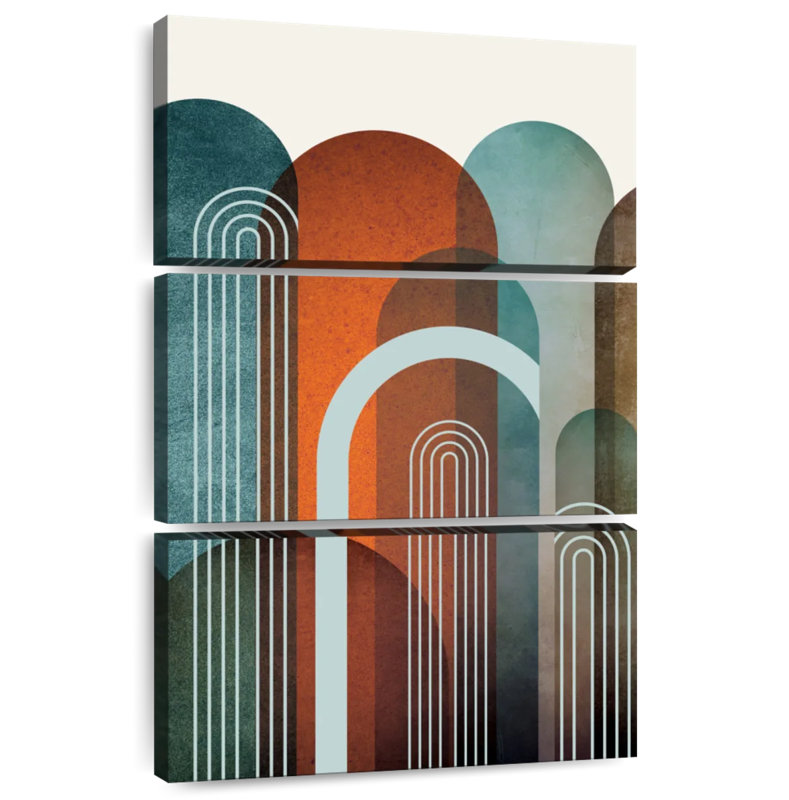 Avery Mid-Century Arches orange sarcelle I