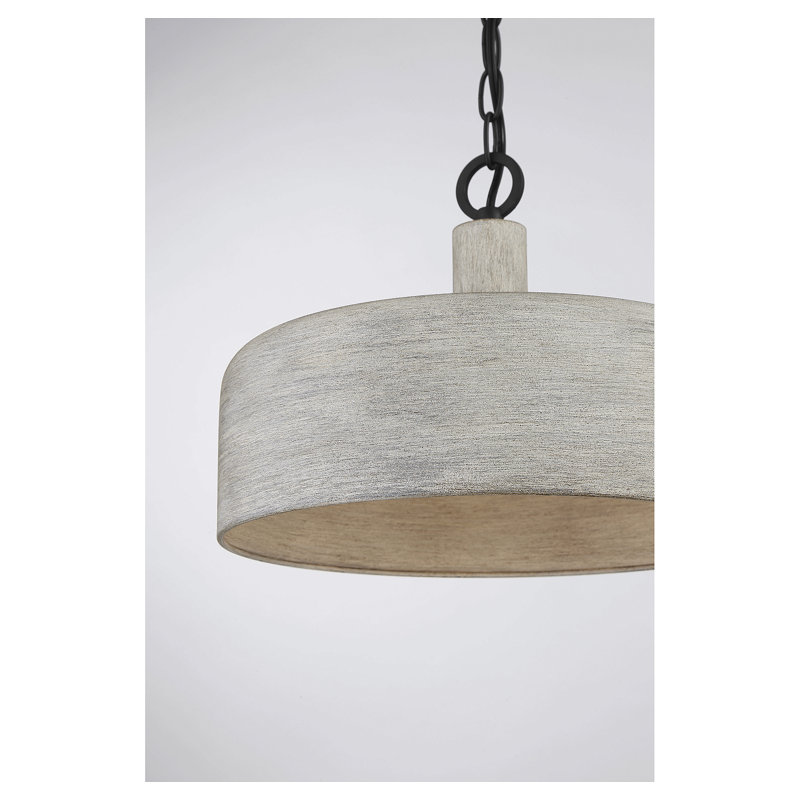 Luminaire suspendu en dome à 1 lumière, Gris patiné