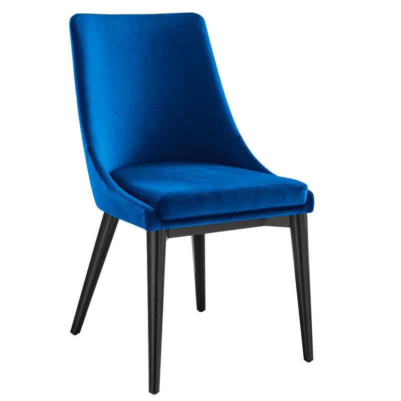 Modway Viscount Performance Velvet Dining Chair, Navy, 1