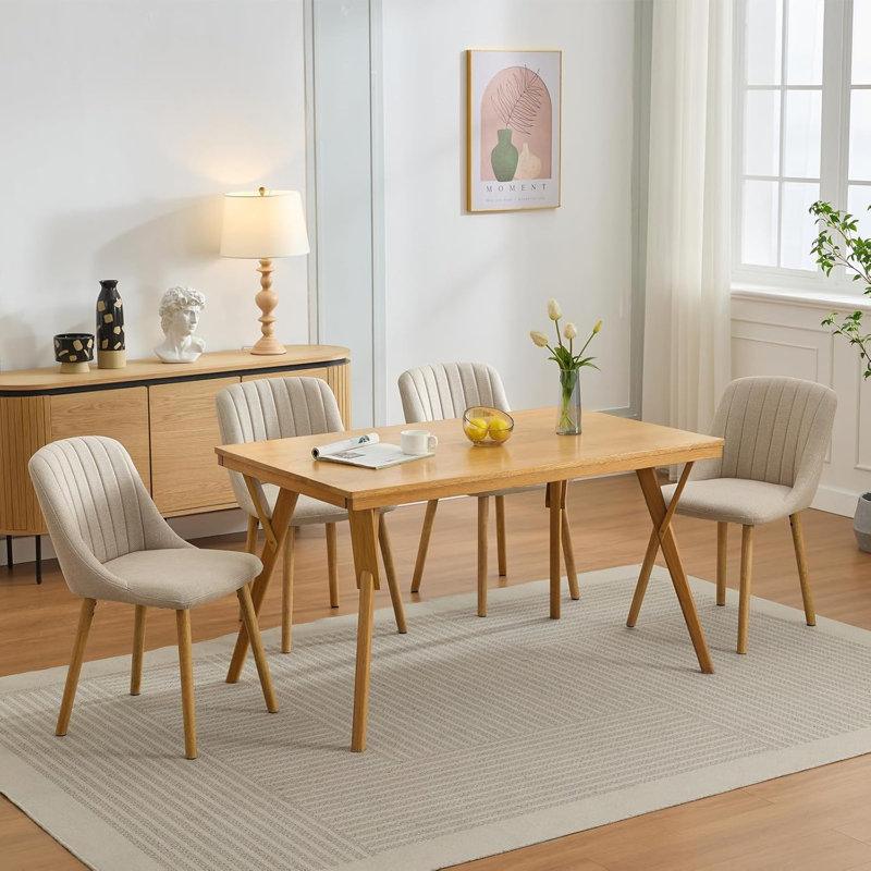 Faux Leather Accent Chair, Beige