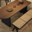 Medieval-style solid wood dining table-1354918032