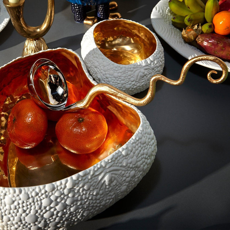 Haas Brothers 24k Gold Fruit Bowl