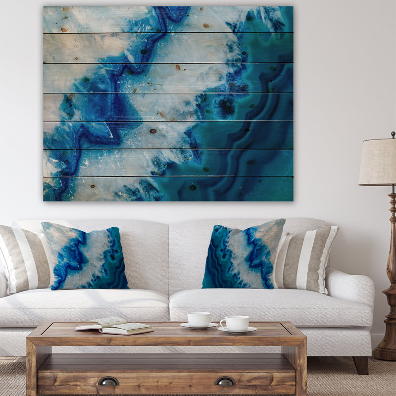 «Geode Slice Macro», art abstrait, H 15 po x l 20 po x P 1 po, Bois