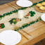 Chemin de table rétro vert Lucky Clover, décoration de maison, de cuisine et de salle à manger St. Patrick's Day