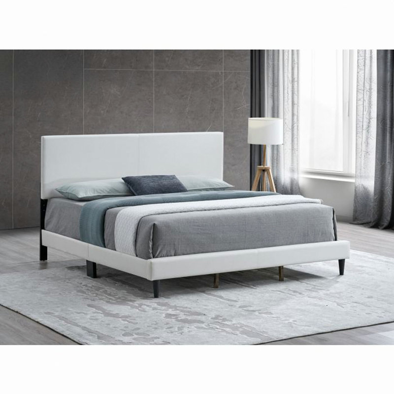 Baron Bed ( Mattress Not Included), Blanc, Queen