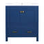 Meuble-lavabo bleu 60 po avec meuble-lavabo double et armoire spacieuse