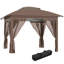 Tente à auvent avec filet et sac de transport Outsunny 12 pi x 12 pi-112831188-112831190
