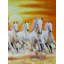 7 chevaux qui courent | Huile sur toile | Œuvre d'art par Jagriti Sharma