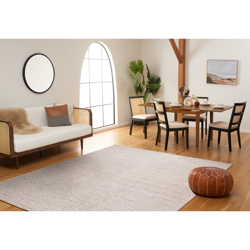 Natura Striped Area Rug In Ivory / Beige, Rectangle 183 x 274 cm, Beige/Ivory