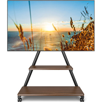 Meuble télé roulant robuste pour téléviseur de 43 à 80 pouces jusqu'à 150 lb