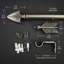 Tringle à rideaux simple ajustable avec fleuron-91316922-91316921