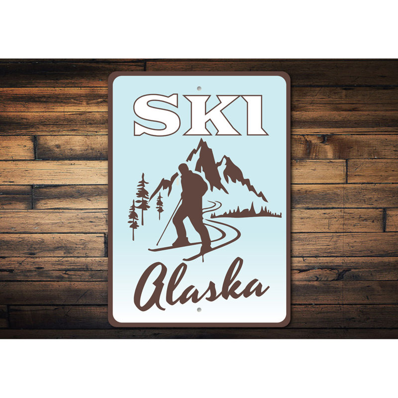 Panneau de ski en aluminium Alaska, H 14 po x l 10 po x P 0,04 po