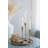 Gold Iron Candlesticks with Round Base - Set of 3