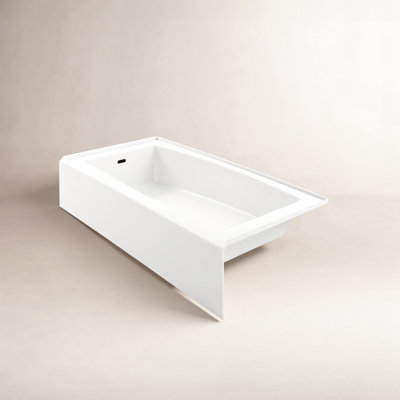 Entity 60" Alcove Soaking Bathtub with Right Drain