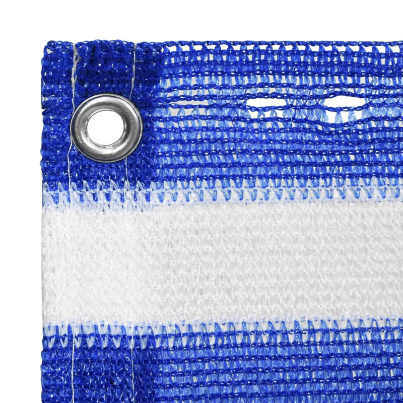 Alexana 156cm H x 500cm W Blue/White Vinyl Fence Panels, 90cm H x 400cm W