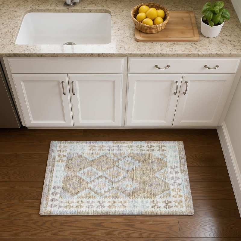 Premium Machine Washable Tara AMF1915 Tribal Rug, Rectangle 1'8" x 2'6"