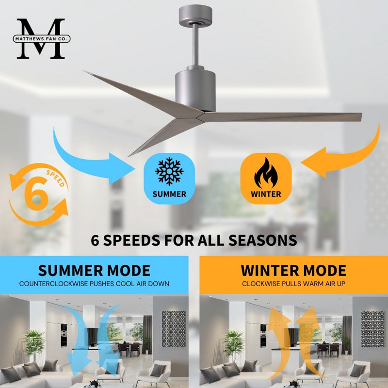 Eliza Outdoor Downrod Ceiling Fan, Gray Ash Tone, Brushed Nickel
