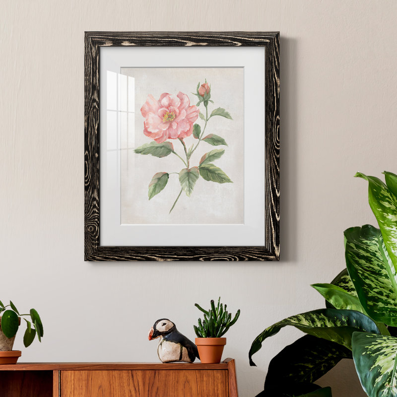 Grandiflora II - peinture encadrée, H 20 po x l 17 po x P 1,5 po, Cadre noir