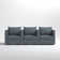 Modern Reception Sofa 3-Seater With Built-In Cupholders For Stylish And Functional Seating