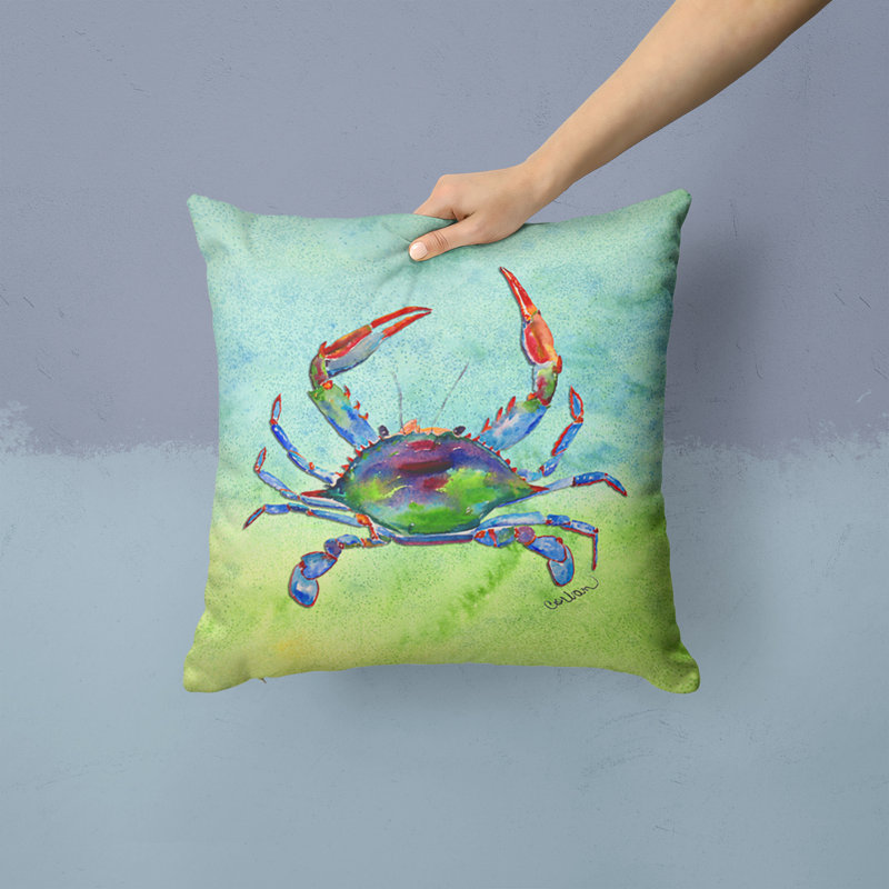 Crab Outdoor Throw Pillow