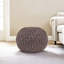 Charmant pouf tricoté à la main pour un décor et un confort polyvalents