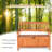 Topbuy 42'' W 33 Gallons Water Resistant Solid Wood Eucalyptus Storage Bench in Natural