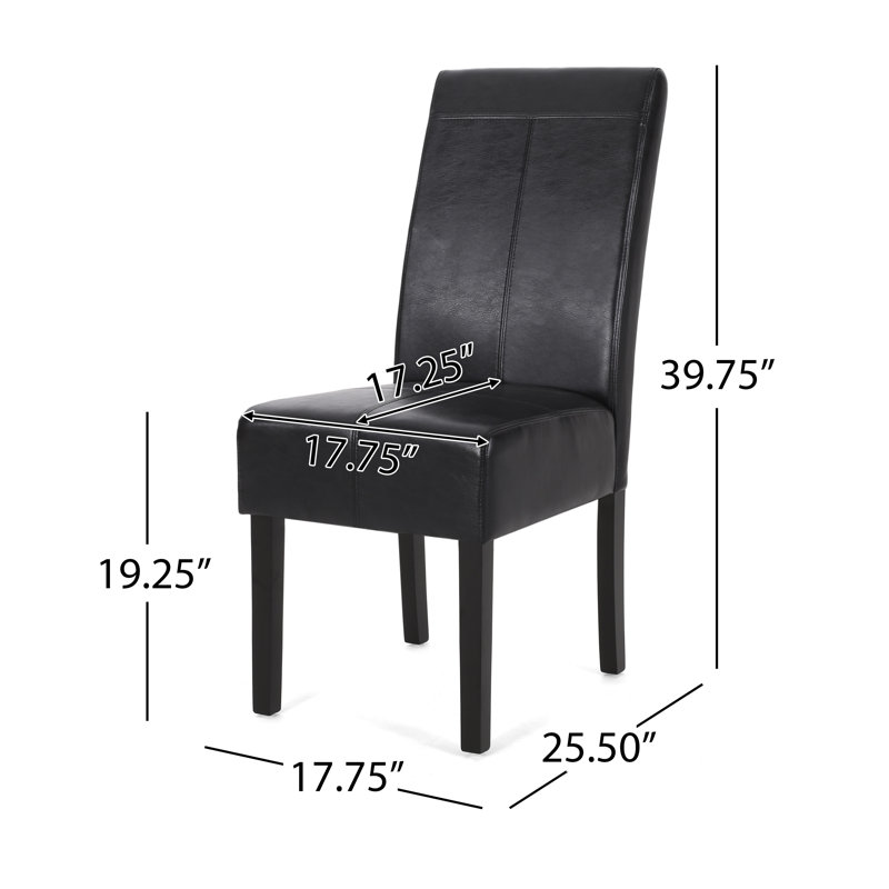 Danielle Faux Leather Upholstered Side Chairs, Midnight