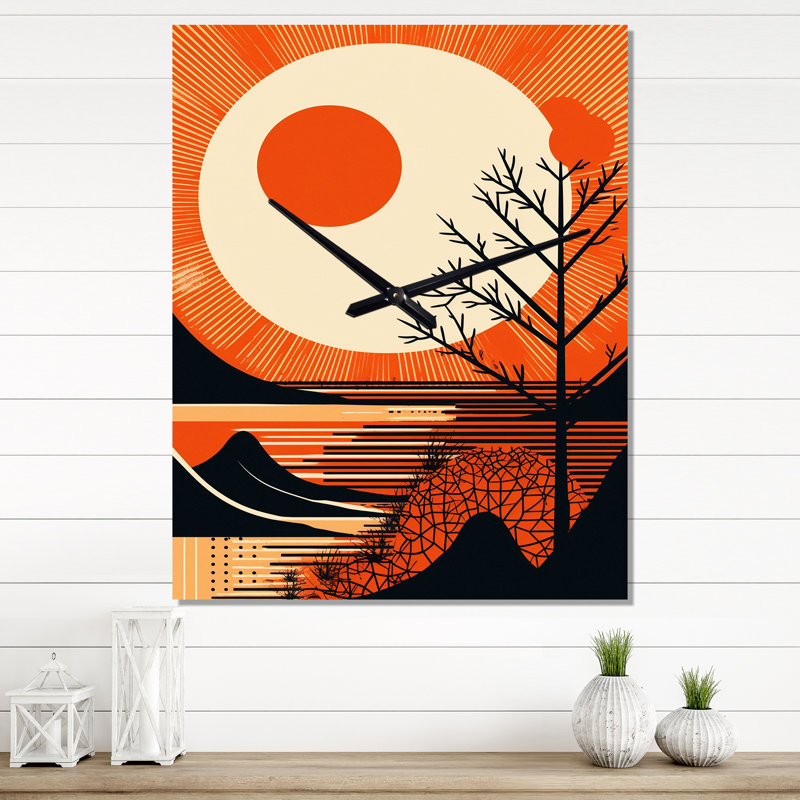 Horloge murale Sun, H 40 po x l 30 po x P 1 po