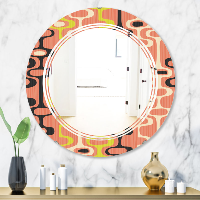Miroir mural moderne sans cadre, H 31,5 po x l 23,7 po, Triple C en X abstrait