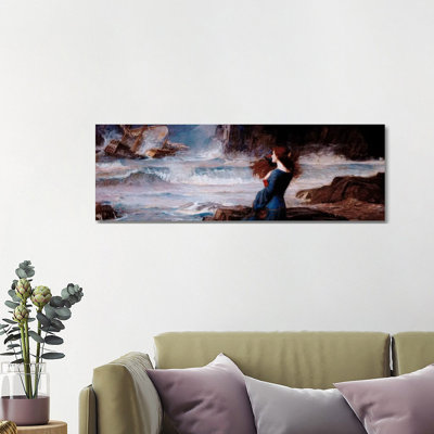 Mirandathe Tempest by William Waterhouse - Wrapped Canvas Panoramic Print