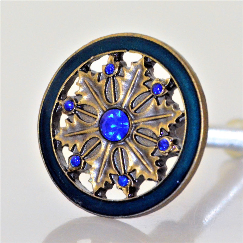 Poignée glamour bleue