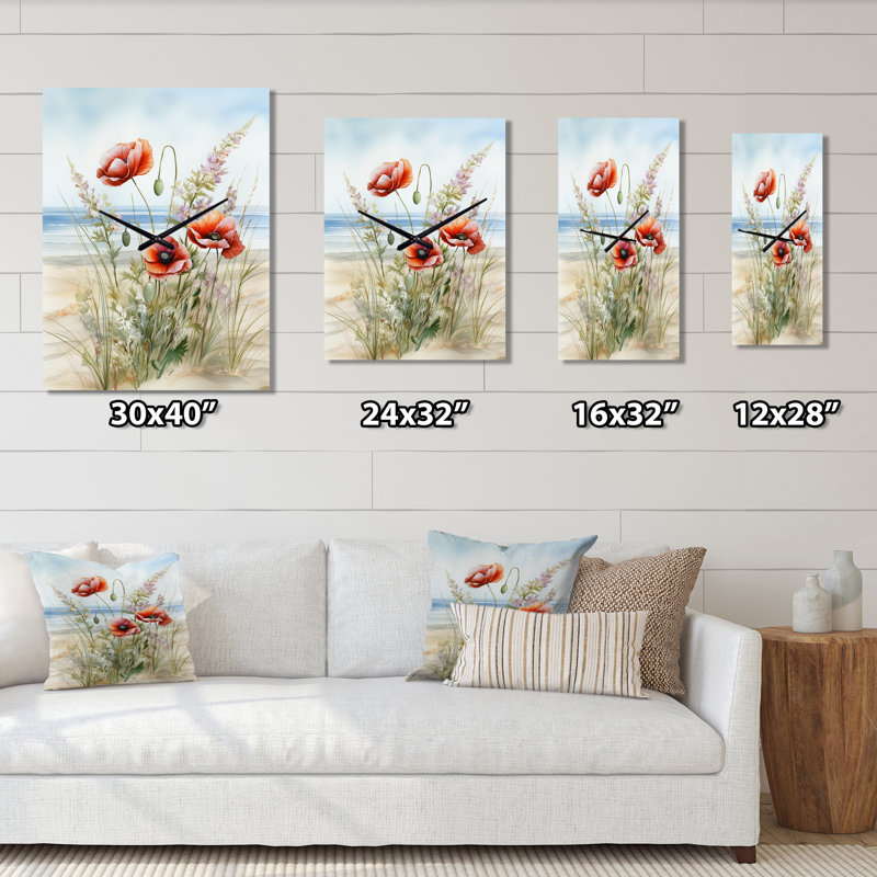 Berenisse - Horloges murales Poppies, Moyen