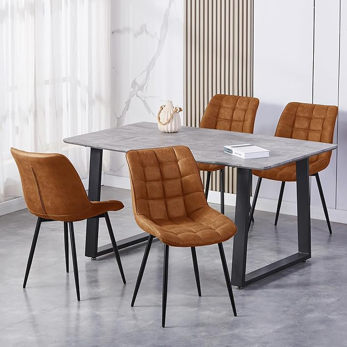 Carmi 46cm H Fabric Upholstered Metal Side Chair, Tan