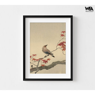 Reproduction d'art oiseau, Art mural asiatique encadré, reproduction de peinture Nature, branche d'art, décoration murale nature, art mural encadré, art mural surdimensionné