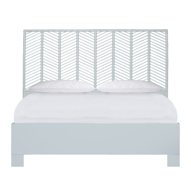 Liam Collection Bed, King, Light Blue