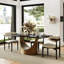  Modern Rectangular Sintered Stone Dining Table with Pedestal Base-433333974-433333971